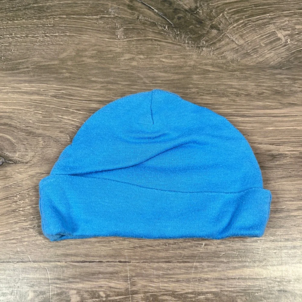Gerber Beanie Hat Set Baby 0-6 Months Blue Striped Cotton Cute 3 Pack
